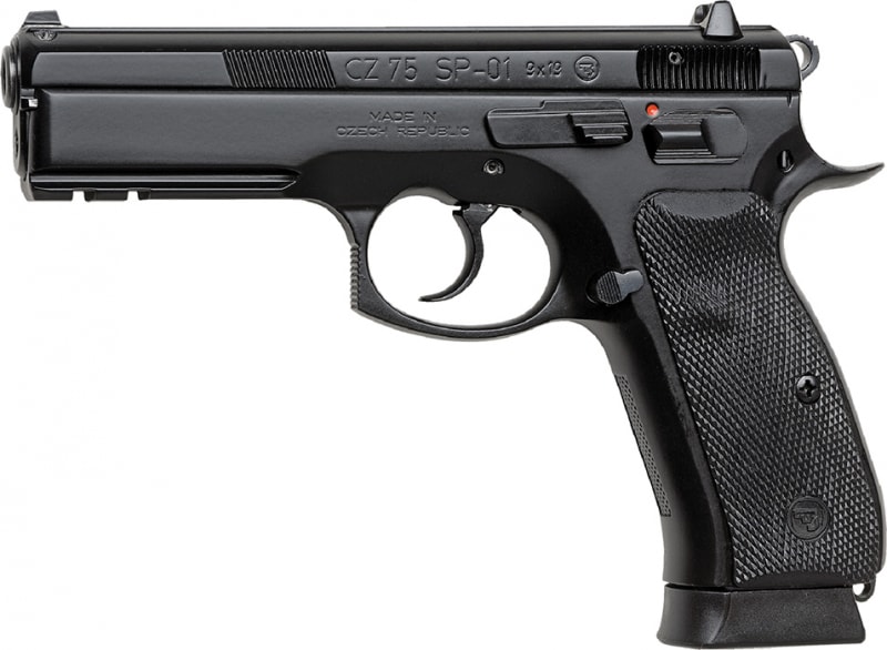 CZ 01152 CZ-75 SP-01 9mm 4.7" 10+1 w/Rail Rubber Grip Black Finish