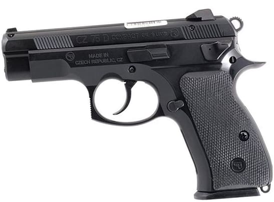 CZ 01194 CZ 75 Compact PCR DA/SA 9mm 3.7" 10+1 Black Rubber Grip Black