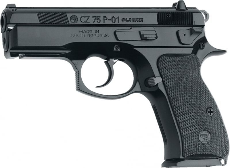 CZ 01199 CZ-P P-01 9mm 3.9" 10+1 Black Synthetic Grip Black Finish