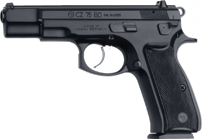 CZ 91130 CZ 75 BD DA/SA 9mm 4.7" 16+1 Black Synthetic Grip Black Finish
