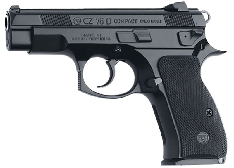 CZ 91194 CZ 75 D PCR Compact Decocker DA/SA 9mm 3.75" 14+1 Black Rubber Grip Black