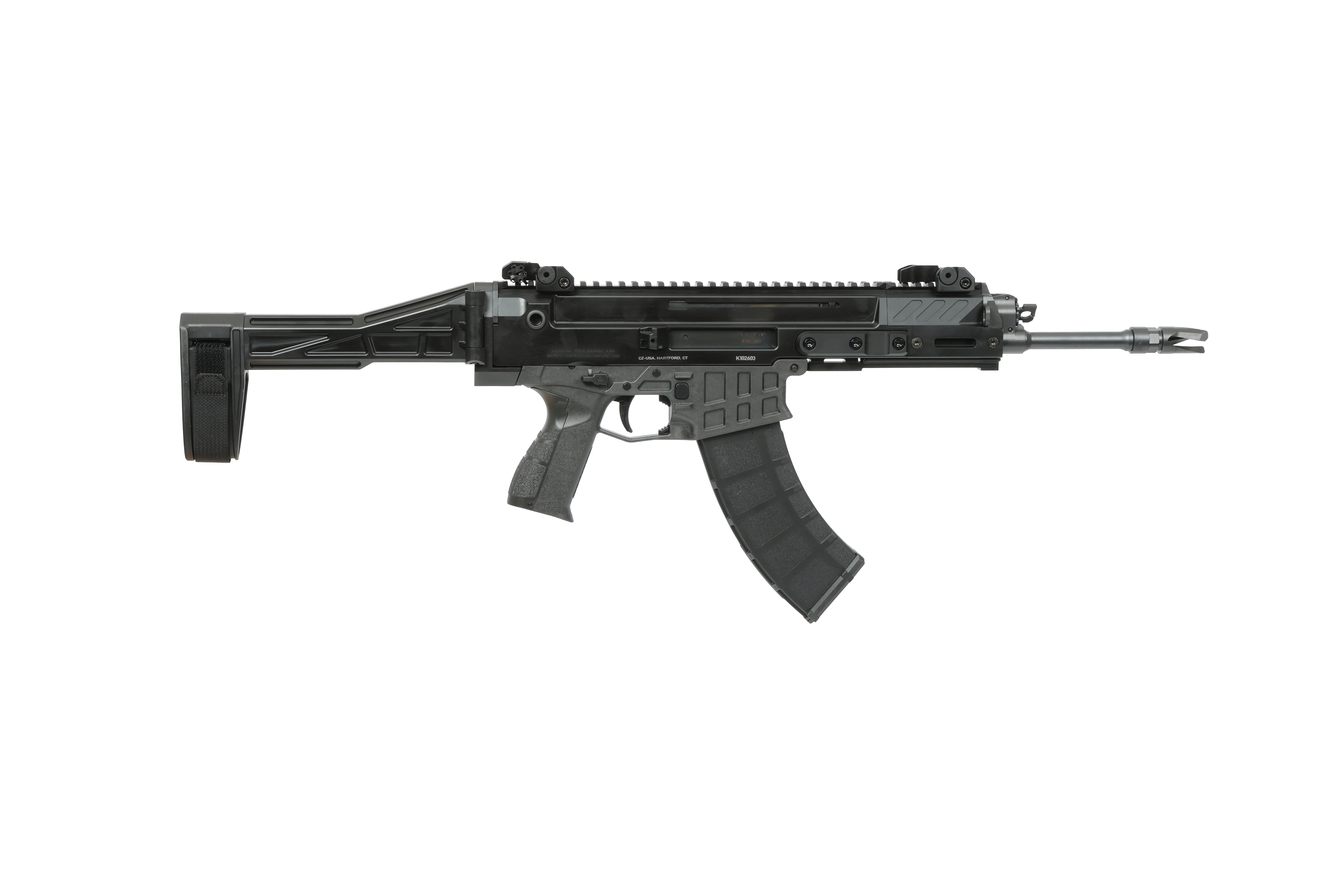 CZ BREN 2 Ms SB Tactical Brace 7.62x39mm Black Pistol