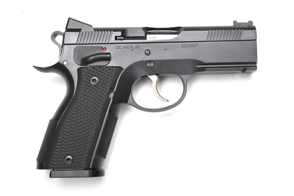 CZ CUSTOM A01-C Compact 9mm 3.854" 15rd Pistol w/ Match Grade Bull Barrel & Rail | Blued