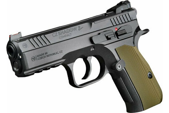 CZ Custom Shadow 2 Compact Custom Pistol 9mm Luger 4" 15-Round Semi-Auto Black/Green