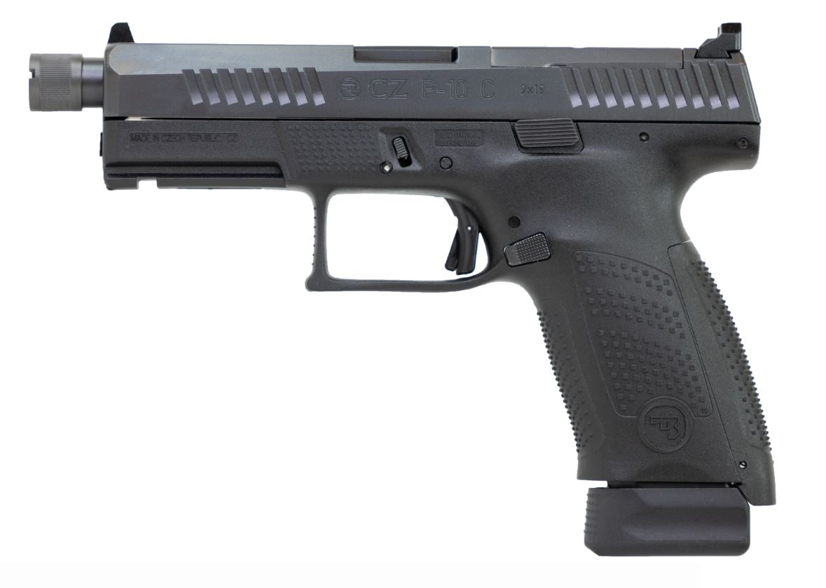 CZ P-10 C 9mm 4" 17rd Optic Ready Pistol w/ Threaded Barrel & Suppressor Height Sights - Black