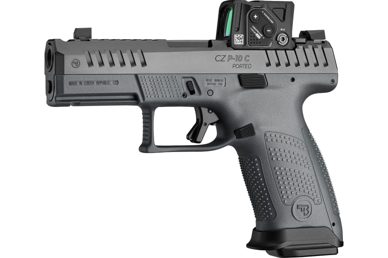 CZ P-10 C Ported COA Elite, 9mm, 4" Barrel, 19-Round, Semi-Auto, Pistol Gray Polymer Frame Nitrided Slide Aimpoint COA