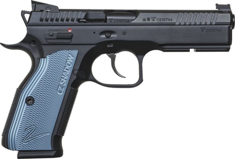 CZ SHADOW 2 cal. 9mm black polycoat blue grips 3x 17rd mags