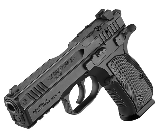 CZ Shadow 2 Carry 9mm Semi-Auto Pistol, 4" Hammer Forged Barrel, All Metal Slide & Frame, DA/SA, 2-15 Round Mags, Competition Grade - Optics Ready