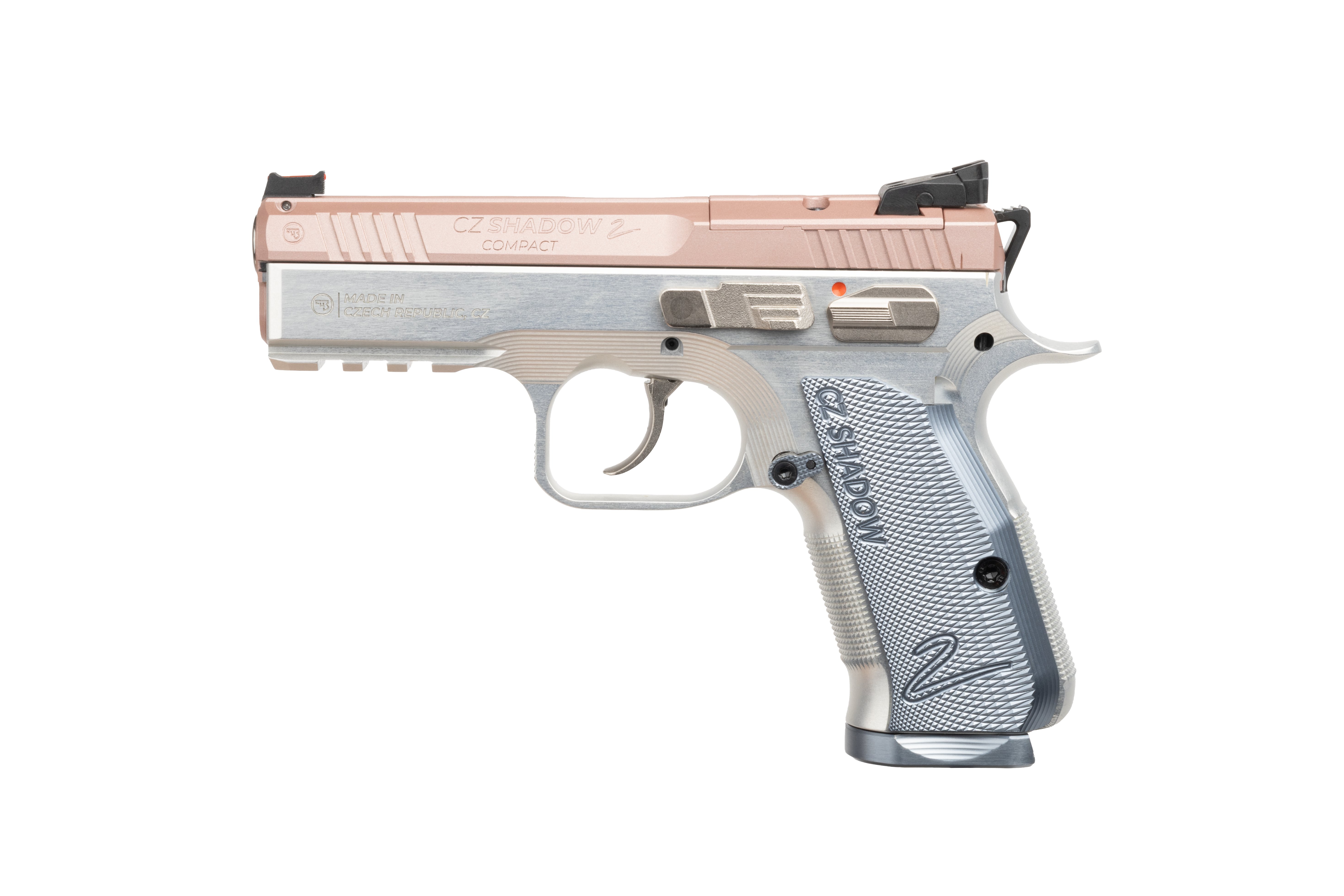 CZ Shadow 2 Compact OR Optics Ready Compact 9mm Rose Silver Grips Pistol