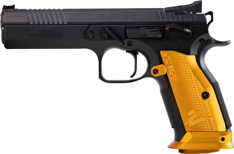 CZ TS 2 Orange 91265 Pistol .40 S&W 5.2" Barrel 17+1 Single Action Bull Barrel Fiber Optic Front Orange Aluminum Grips