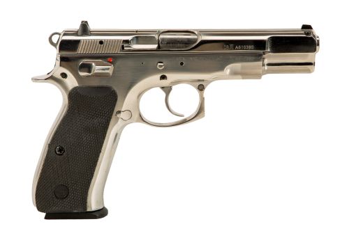 CZ Used CZ 75B 9MM, Polished Stainless Steel, 2 Magazines, Factory Box
